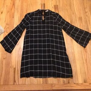 Loft striped bell sleeved dress